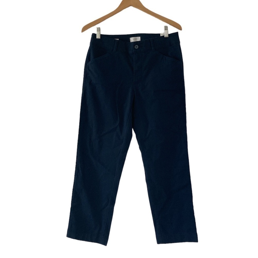 LOFT Outlet 6 pants ankle chinos blue straight leg NWT
